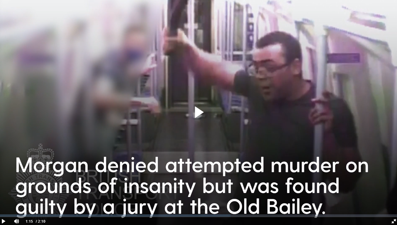 Dømt for macheteangrep på Tbane i London Lykten